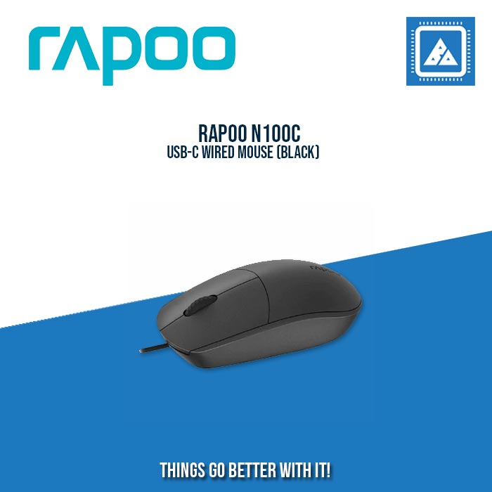 RAPOO N100C USB-C WIRED MOUSE (BLACK) RAPOO N100C USB-C WIRED MOUSE (BLACK)